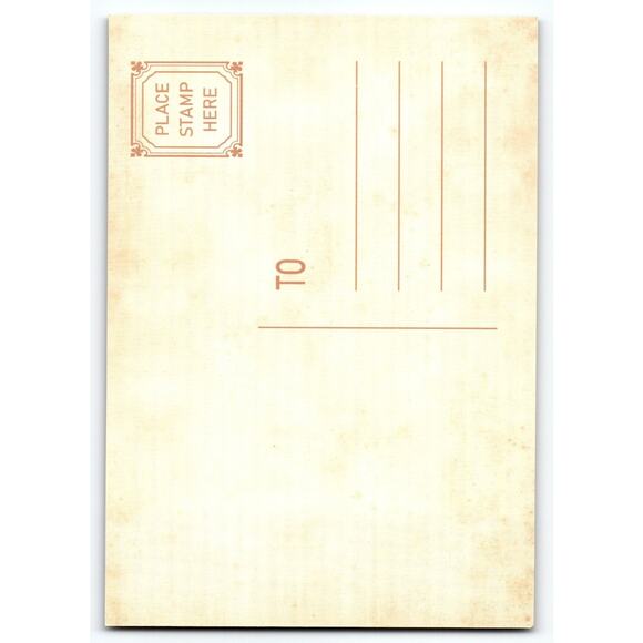 Vintage Halloween Postcard Crow on Tree with Hanging Pumpkins 5.5x4" - Picture 2 of 2